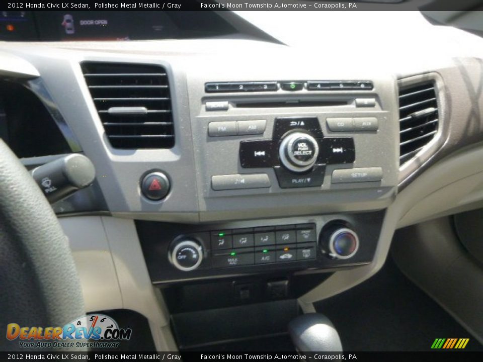 2012 Honda Civic LX Sedan Polished Metal Metallic / Gray Photo #23