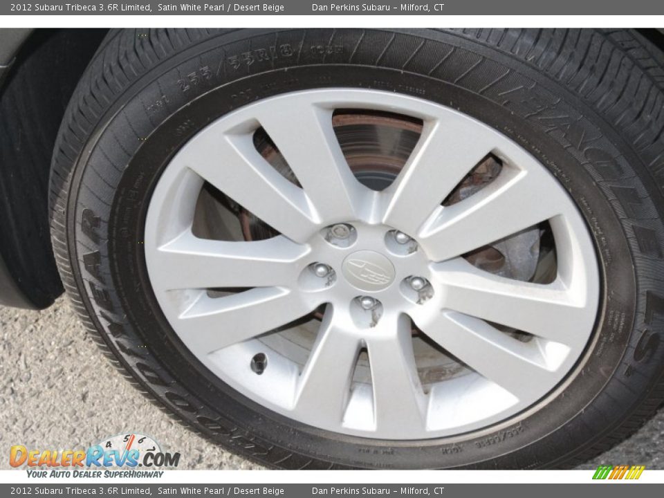 2012 Subaru Tribeca 3.6R Limited Satin White Pearl / Desert Beige Photo #25