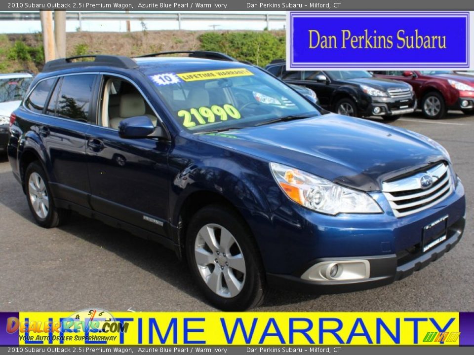2010 Subaru Outback 2.5i Premium Wagon Azurite Blue Pearl / Warm Ivory Photo #1