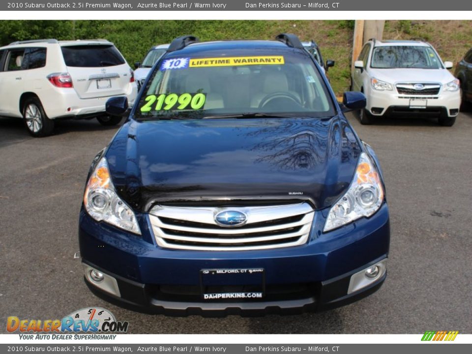 2010 Subaru Outback 2.5i Premium Wagon Azurite Blue Pearl / Warm Ivory Photo #2