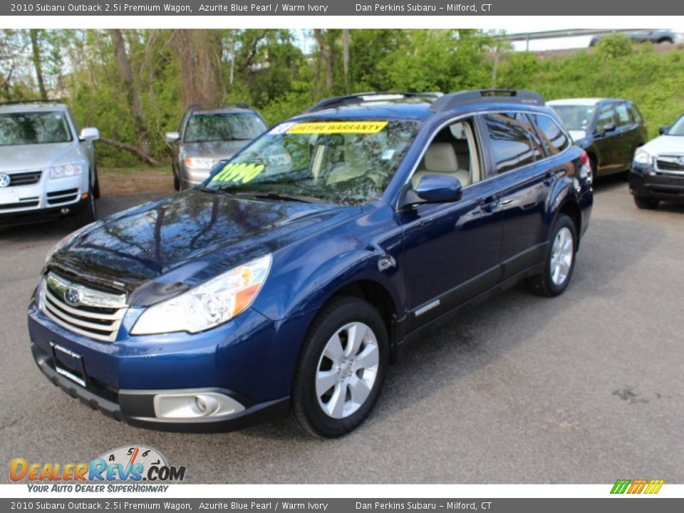 2010 Subaru Outback 2.5i Premium Wagon Azurite Blue Pearl / Warm Ivory Photo #3