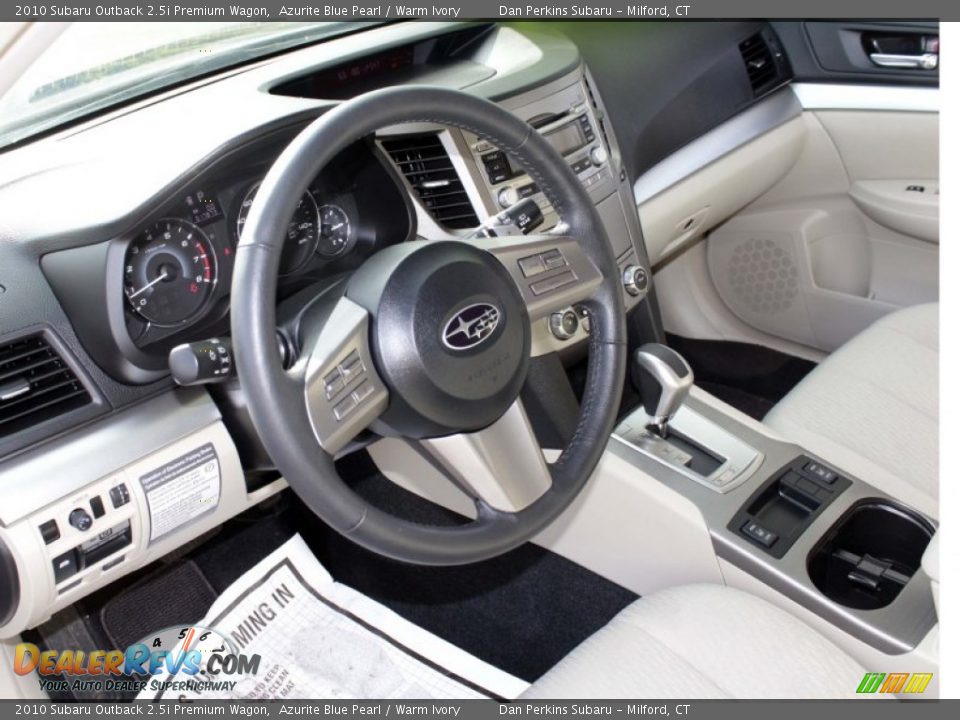 2010 Subaru Outback 2.5i Premium Wagon Azurite Blue Pearl / Warm Ivory Photo #4