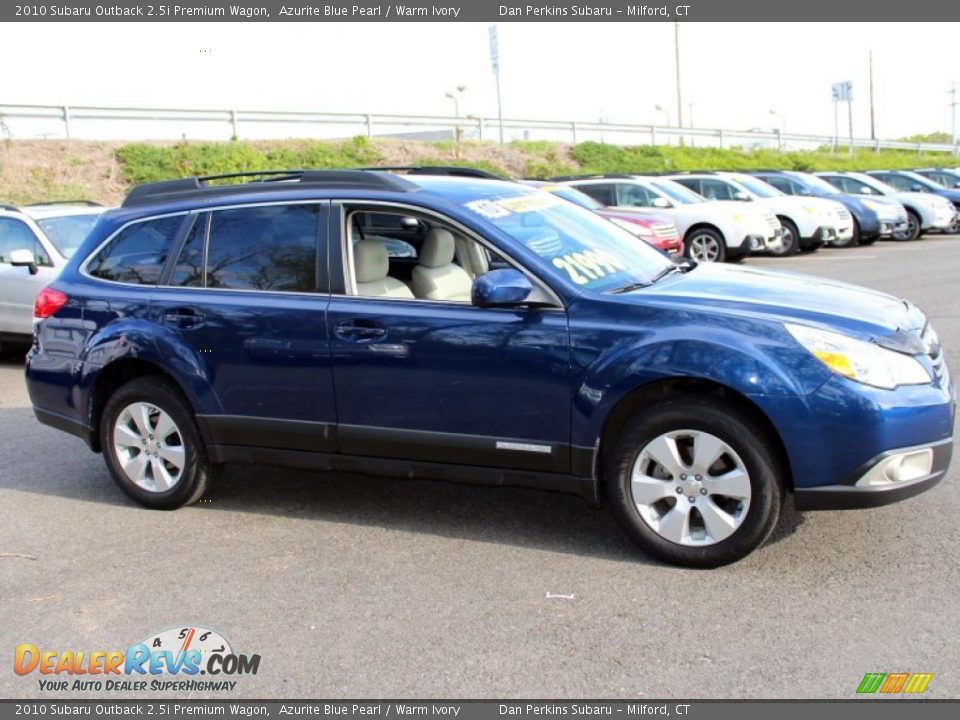 2010 Subaru Outback 2.5i Premium Wagon Azurite Blue Pearl / Warm Ivory Photo #5