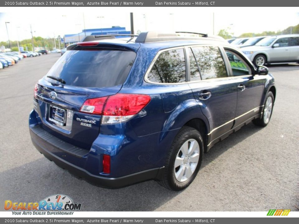 2010 Subaru Outback 2.5i Premium Wagon Azurite Blue Pearl / Warm Ivory Photo #6