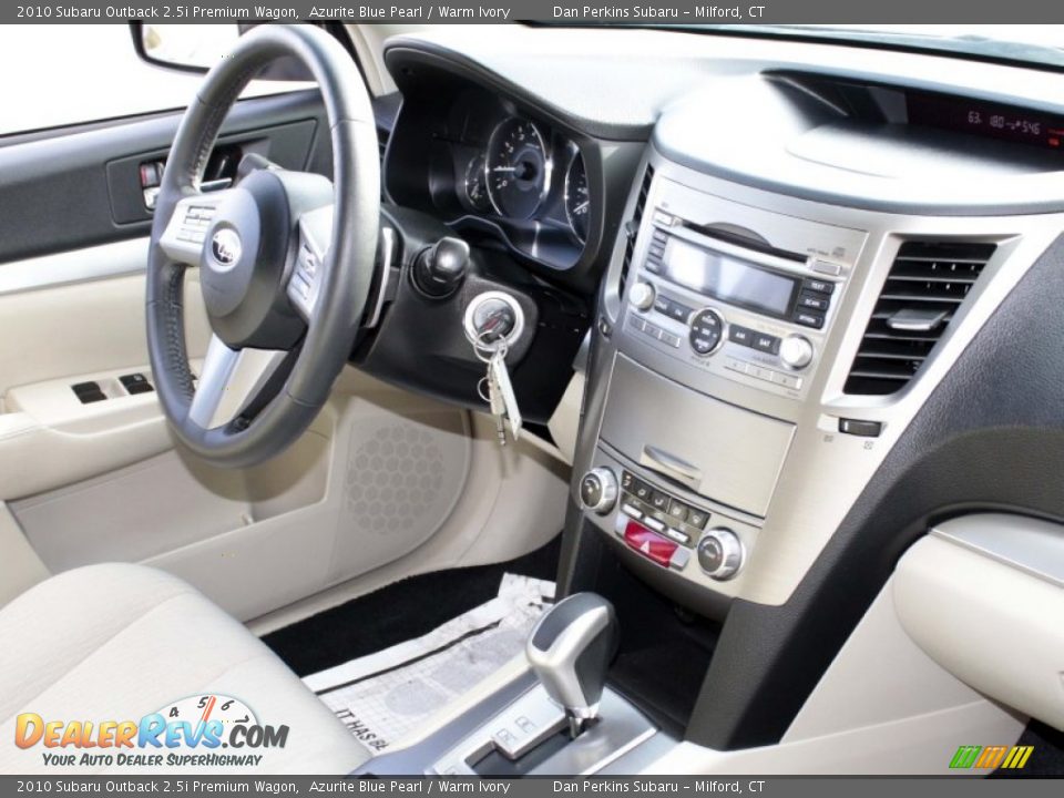 2010 Subaru Outback 2.5i Premium Wagon Azurite Blue Pearl / Warm Ivory Photo #9