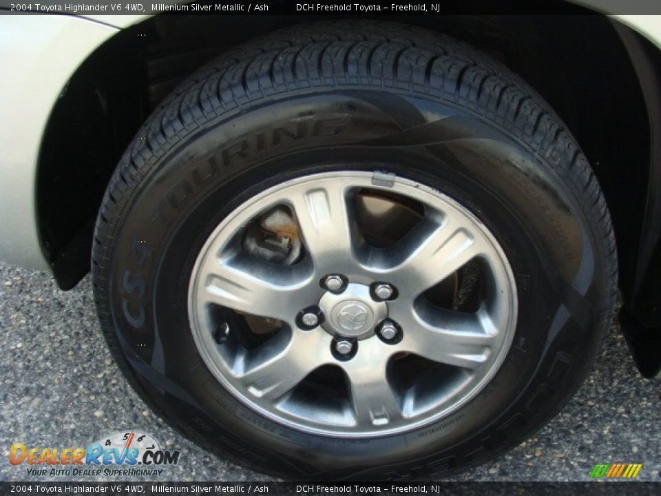 2004 Toyota Highlander V6 4WD Millenium Silver Metallic / Ash Photo #7