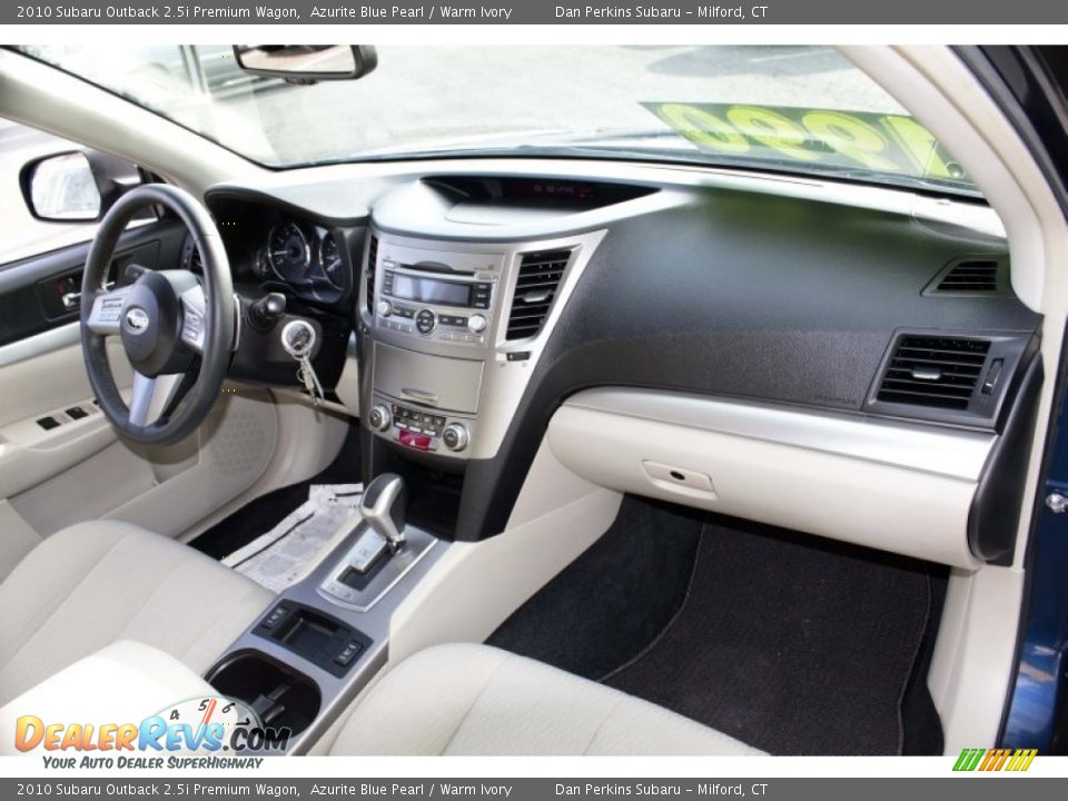 2010 Subaru Outback 2.5i Premium Wagon Azurite Blue Pearl / Warm Ivory Photo #13