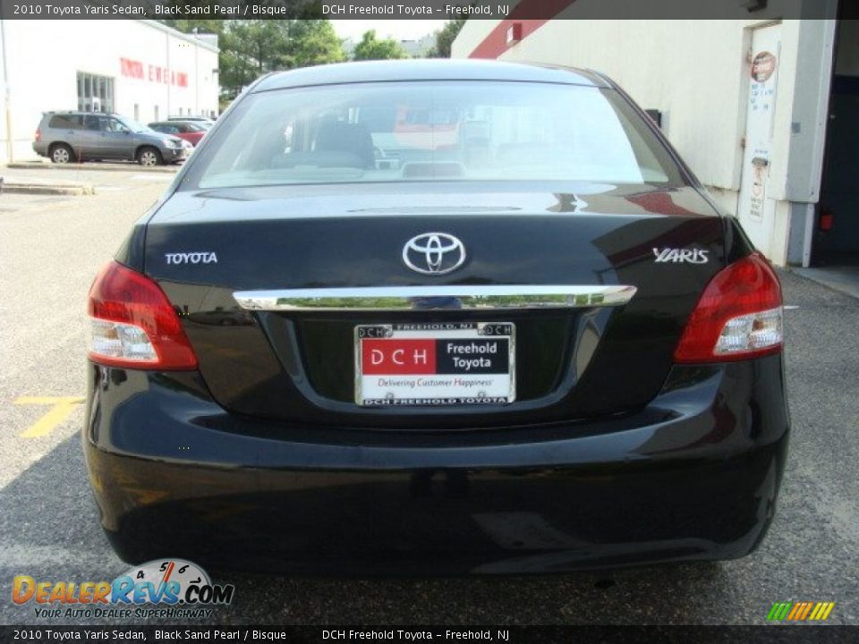 2010 Toyota Yaris Sedan Black Sand Pearl / Bisque Photo #5