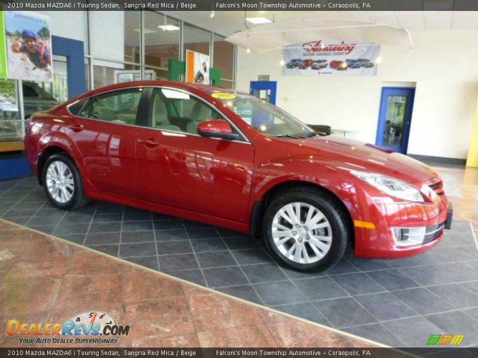2010 Mazda MAZDA6 i Touring Sedan Sangria Red Mica / Beige Photo #1