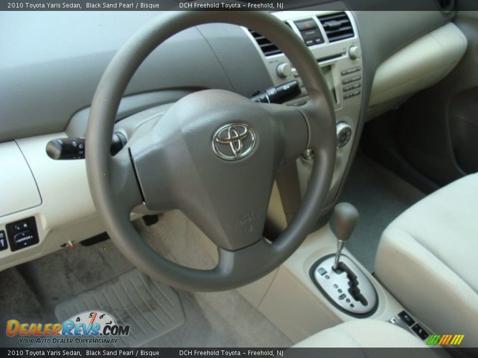 2010 Toyota Yaris Sedan Black Sand Pearl / Bisque Photo #11