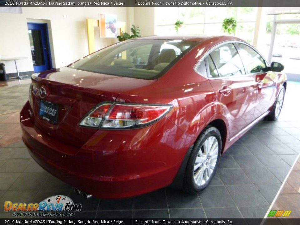 2010 Mazda MAZDA6 i Touring Sedan Sangria Red Mica / Beige Photo #3