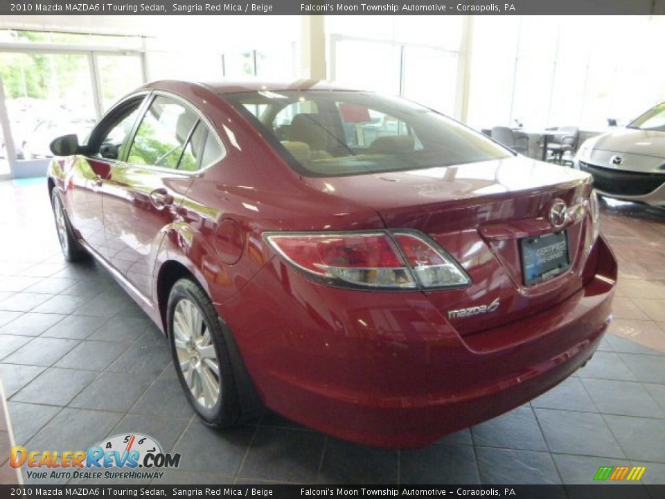 2010 Mazda MAZDA6 i Touring Sedan Sangria Red Mica / Beige Photo #4