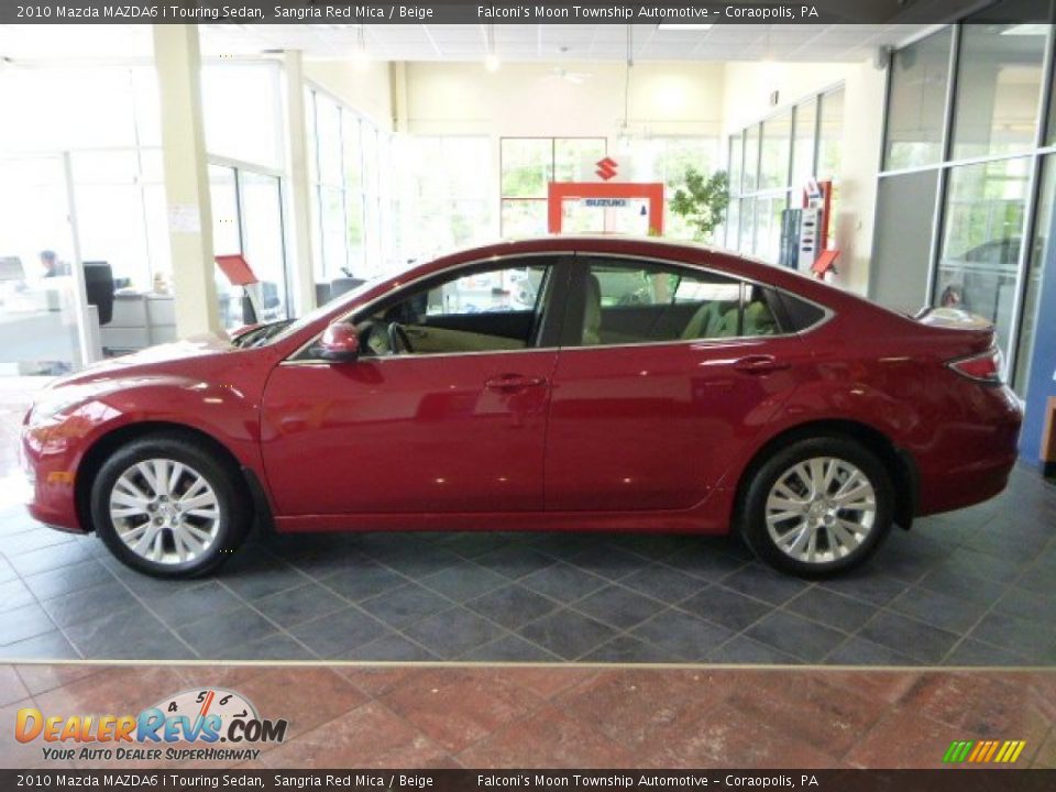2010 Mazda MAZDA6 i Touring Sedan Sangria Red Mica / Beige Photo #5