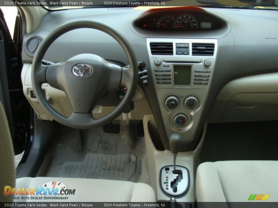2010 Toyota Yaris Sedan Black Sand Pearl / Bisque Photo #15