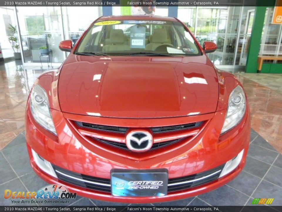 2010 Mazda MAZDA6 i Touring Sedan Sangria Red Mica / Beige Photo #7