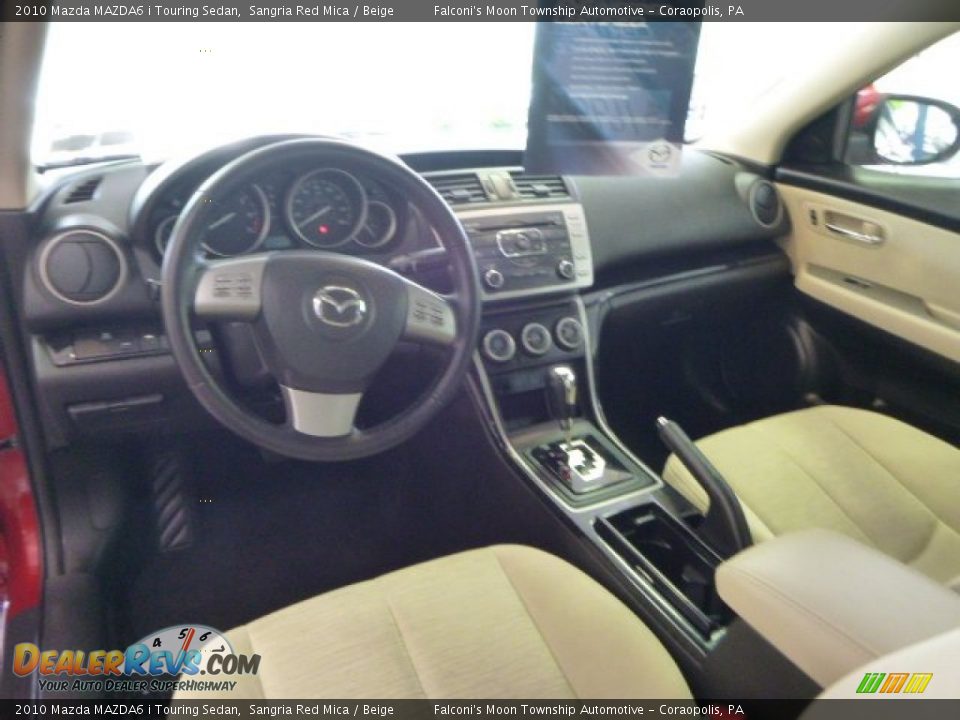 2010 Mazda MAZDA6 i Touring Sedan Sangria Red Mica / Beige Photo #16