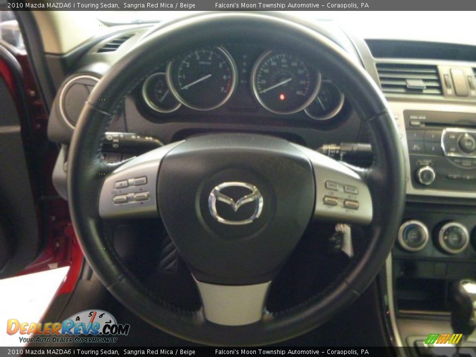 2010 Mazda MAZDA6 i Touring Sedan Sangria Red Mica / Beige Photo #21