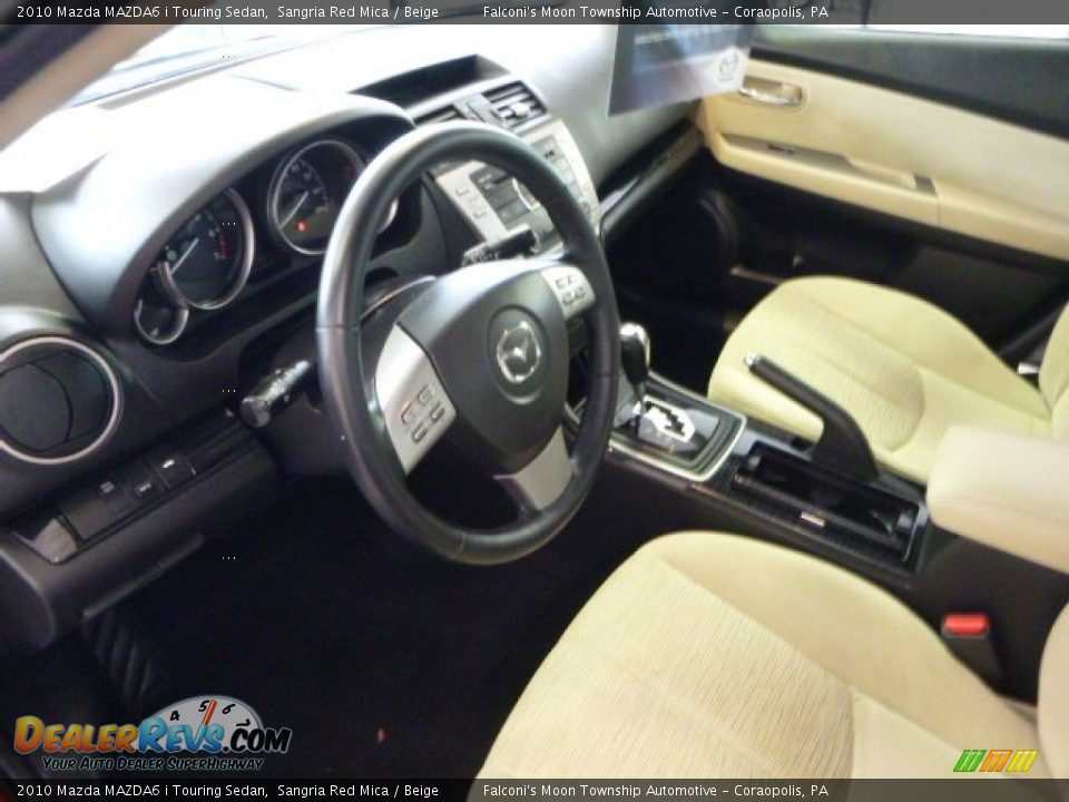 2010 Mazda MAZDA6 i Touring Sedan Sangria Red Mica / Beige Photo #22