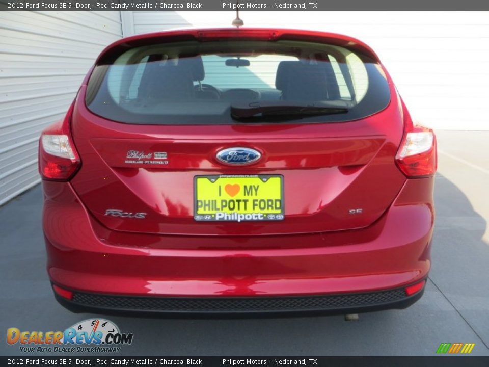 2012 Ford Focus SE 5-Door Red Candy Metallic / Charcoal Black Photo #5