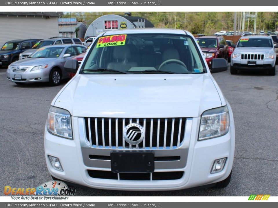2008 Mercury Mariner V6 4WD Oxford White / Stone Photo #2