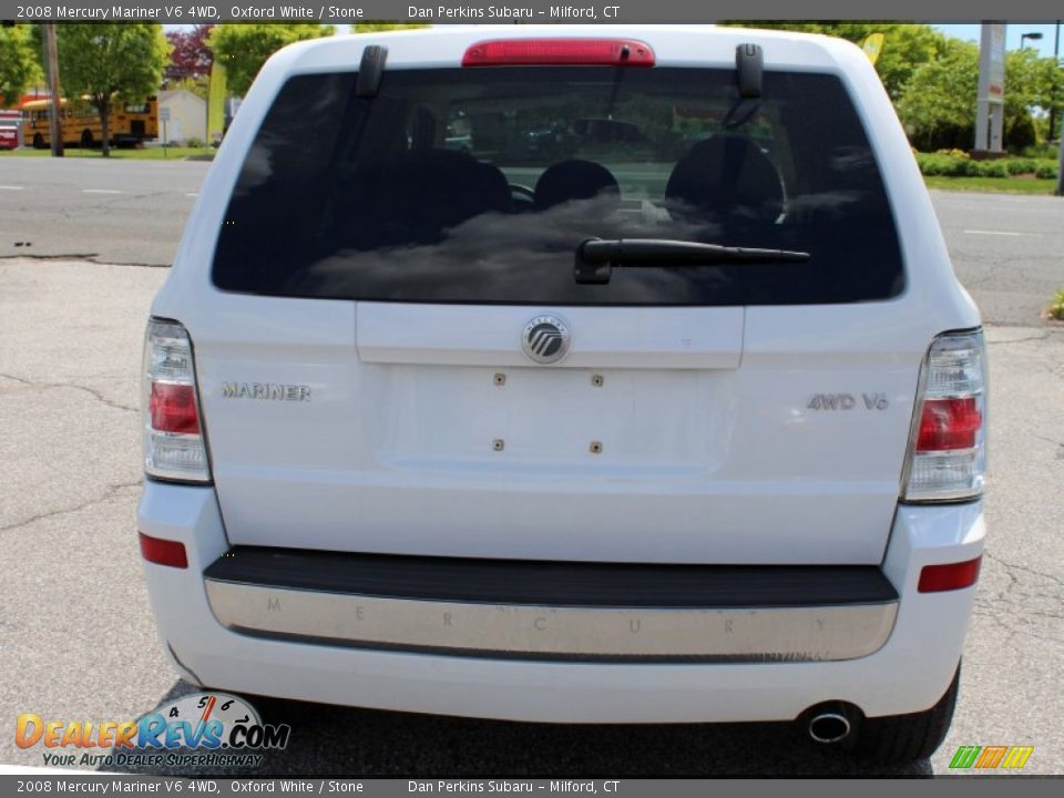 2008 Mercury Mariner V6 4WD Oxford White / Stone Photo #7