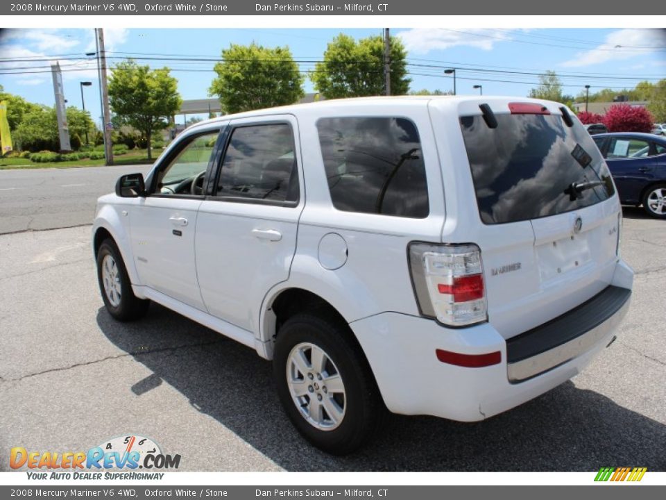 2008 Mercury Mariner V6 4WD Oxford White / Stone Photo #10