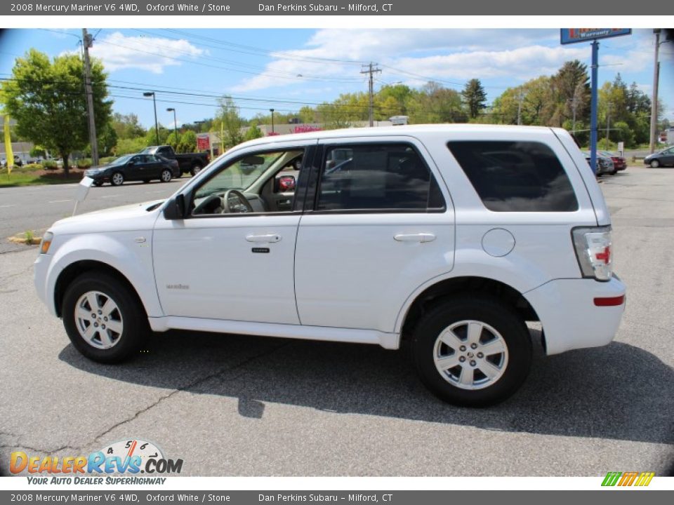 2008 Mercury Mariner V6 4WD Oxford White / Stone Photo #11