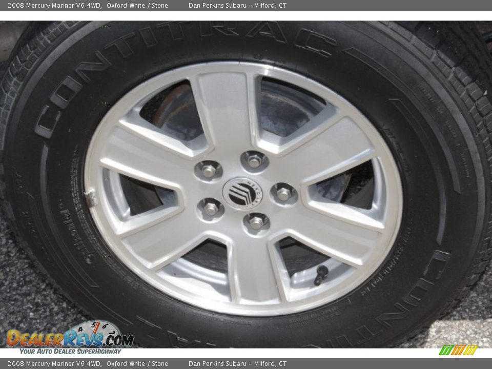 2008 Mercury Mariner V6 4WD Oxford White / Stone Photo #17