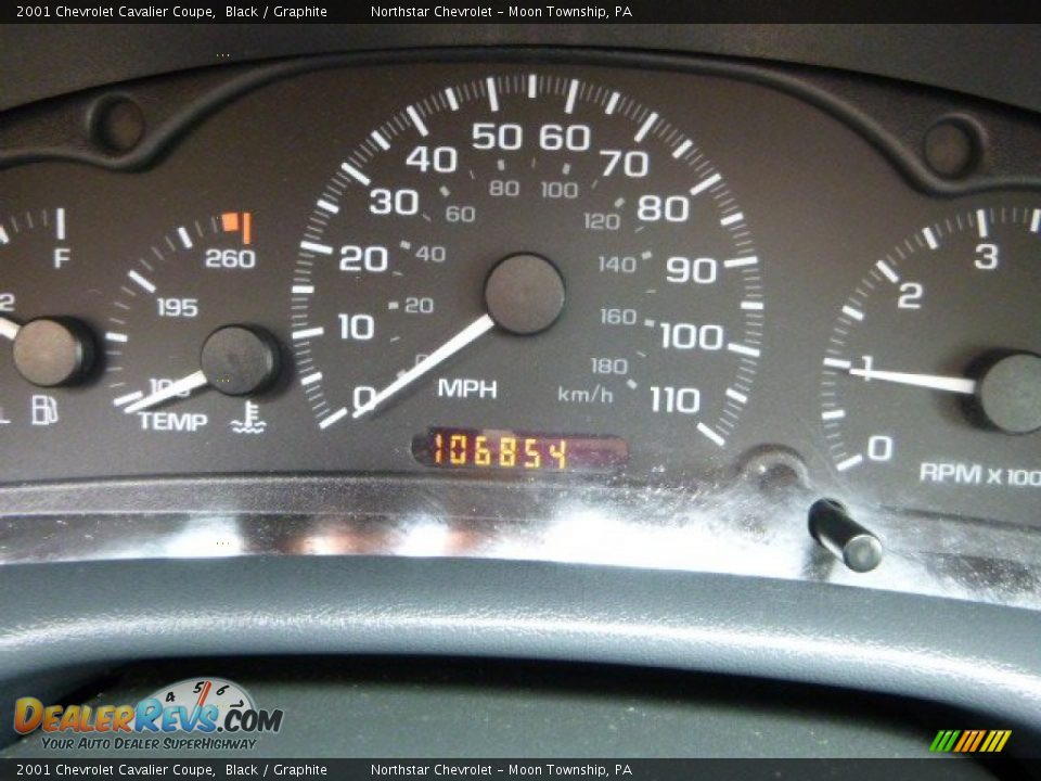 2001 Chevrolet Cavalier Coupe Black / Graphite Photo #14