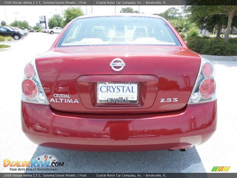 2006 Nissan Altima 2.5 S Sonoma Sunset Metallic / Frost Photo #7