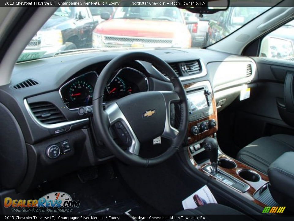 2013 Chevrolet Traverse LT Champagne Silver Metallic / Ebony Photo #10