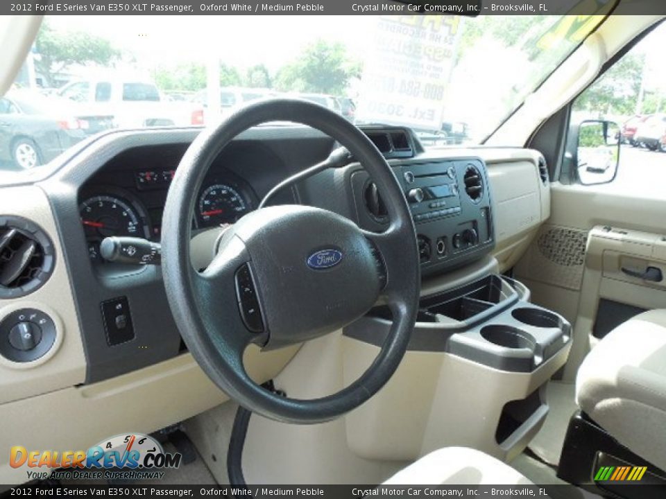 2012 Ford E Series Van E350 XLT Passenger Oxford White / Medium Pebble Photo #5