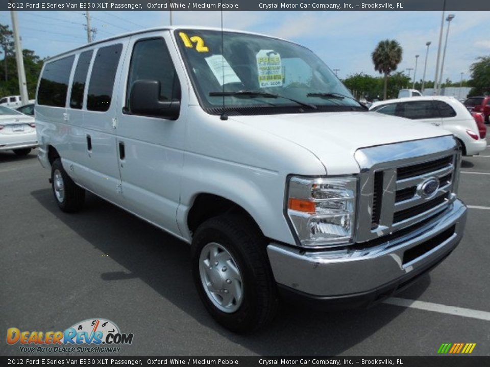 2012 Ford E Series Van E350 XLT Passenger Oxford White / Medium Pebble Photo #10