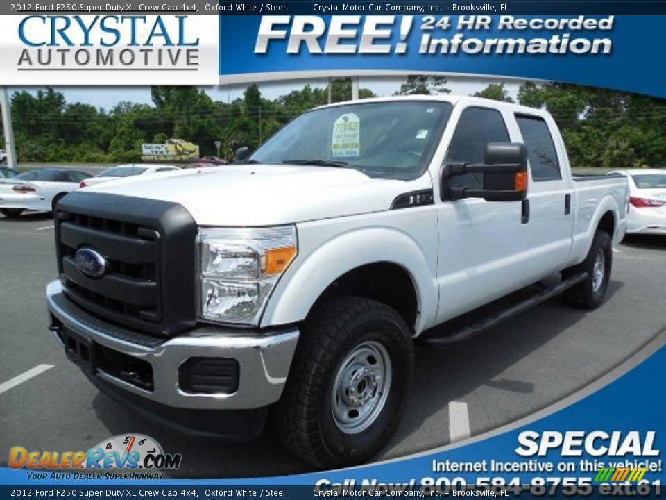 2012 Ford F250 Super Duty XL Crew Cab 4x4 Oxford White / Steel Photo #1