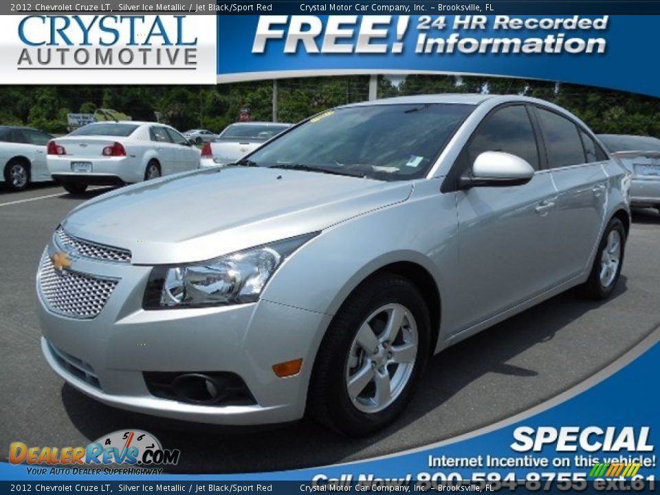 2012 Chevrolet Cruze LT Silver Ice Metallic / Jet Black/Sport Red Photo #1