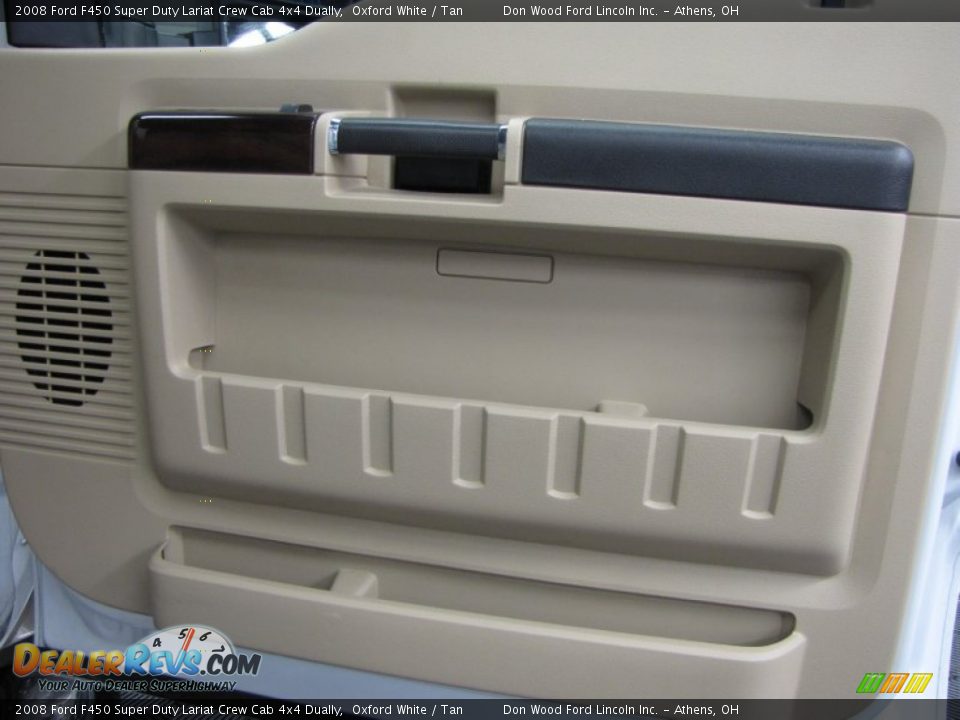 2008 Ford F450 Super Duty Lariat Crew Cab 4x4 Dually Oxford White / Tan Photo #3