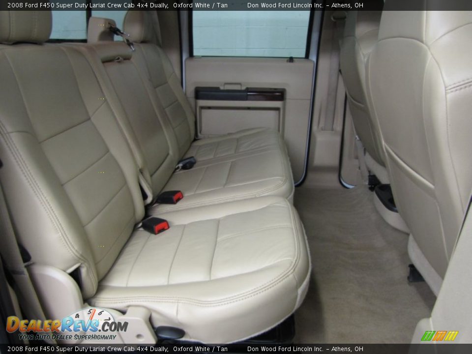 2008 Ford F450 Super Duty Lariat Crew Cab 4x4 Dually Oxford White / Tan Photo #6
