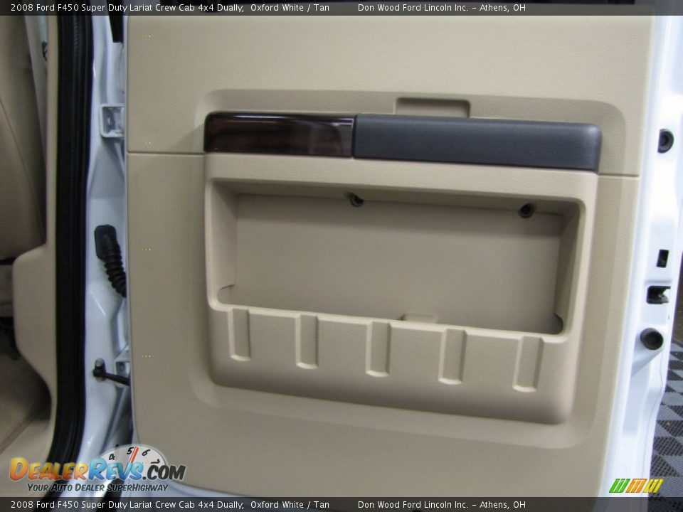 2008 Ford F450 Super Duty Lariat Crew Cab 4x4 Dually Oxford White / Tan Photo #7