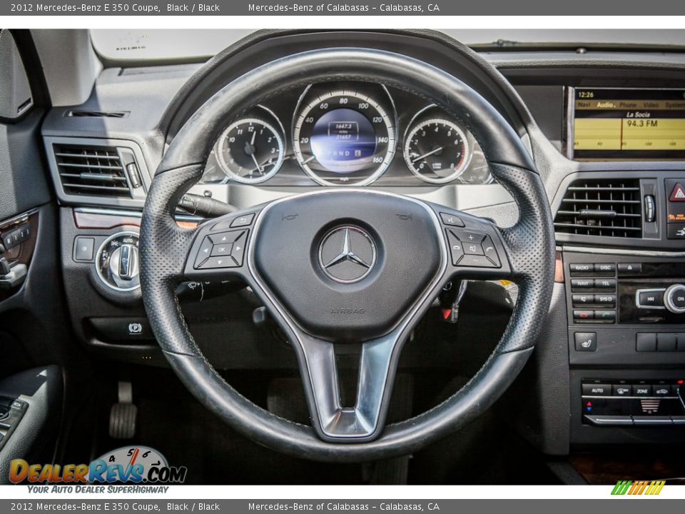 2012 Mercedes-Benz E 350 Coupe Black / Black Photo #14