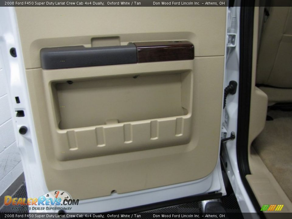2008 Ford F450 Super Duty Lariat Crew Cab 4x4 Dually Oxford White / Tan Photo #13