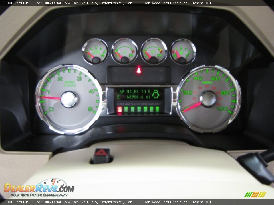 2008 Ford F450 Super Duty Lariat Crew Cab 4x4 Dually Oxford White / Tan Photo #16