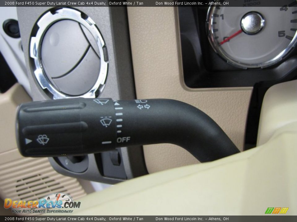 2008 Ford F450 Super Duty Lariat Crew Cab 4x4 Dually Oxford White / Tan Photo #22