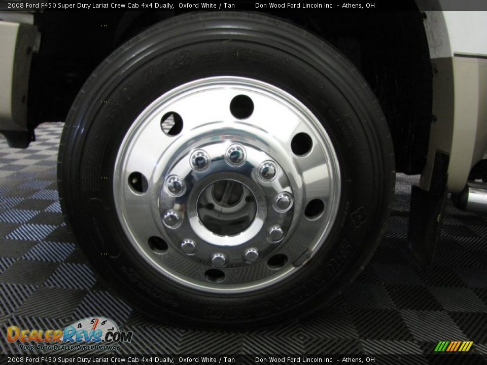 2008 Ford F450 Super Duty Lariat Crew Cab 4x4 Dually Oxford White / Tan Photo #24