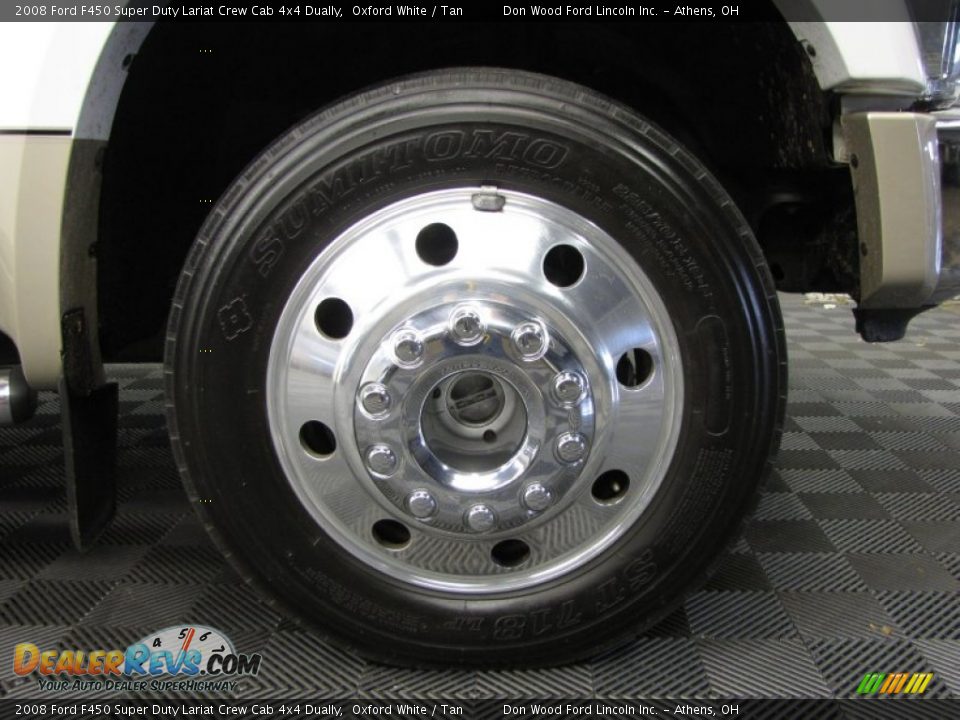 2008 Ford F450 Super Duty Lariat Crew Cab 4x4 Dually Oxford White / Tan Photo #27