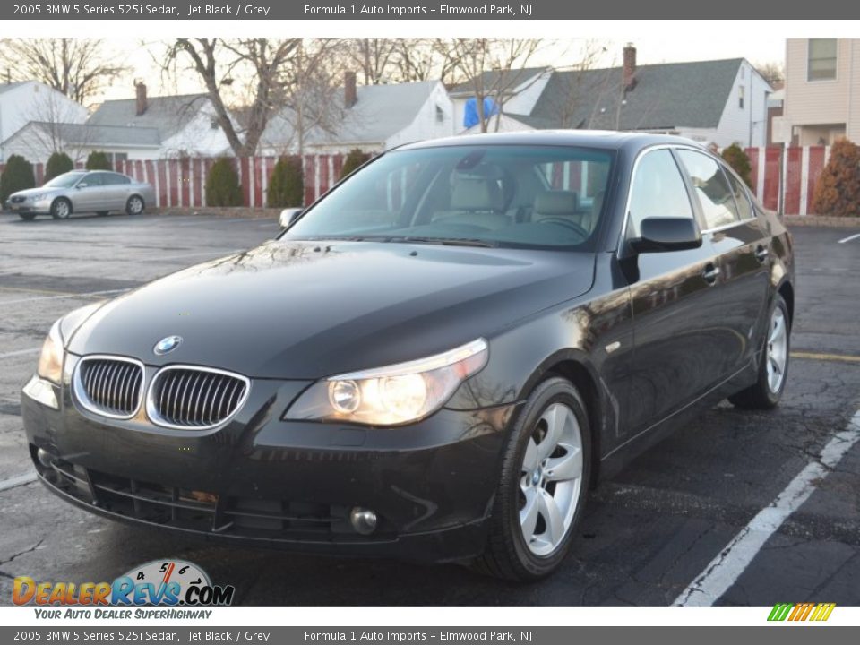 2005 BMW 5 Series 525i Sedan Jet Black / Grey Photo #1