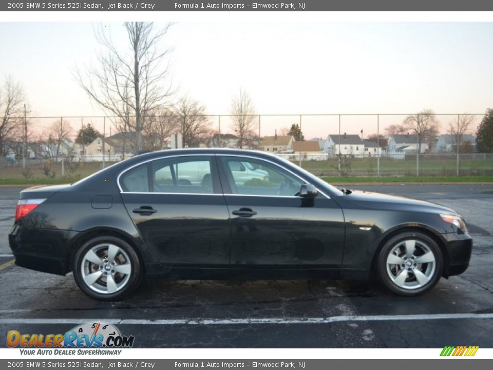 2005 BMW 5 Series 525i Sedan Jet Black / Grey Photo #7