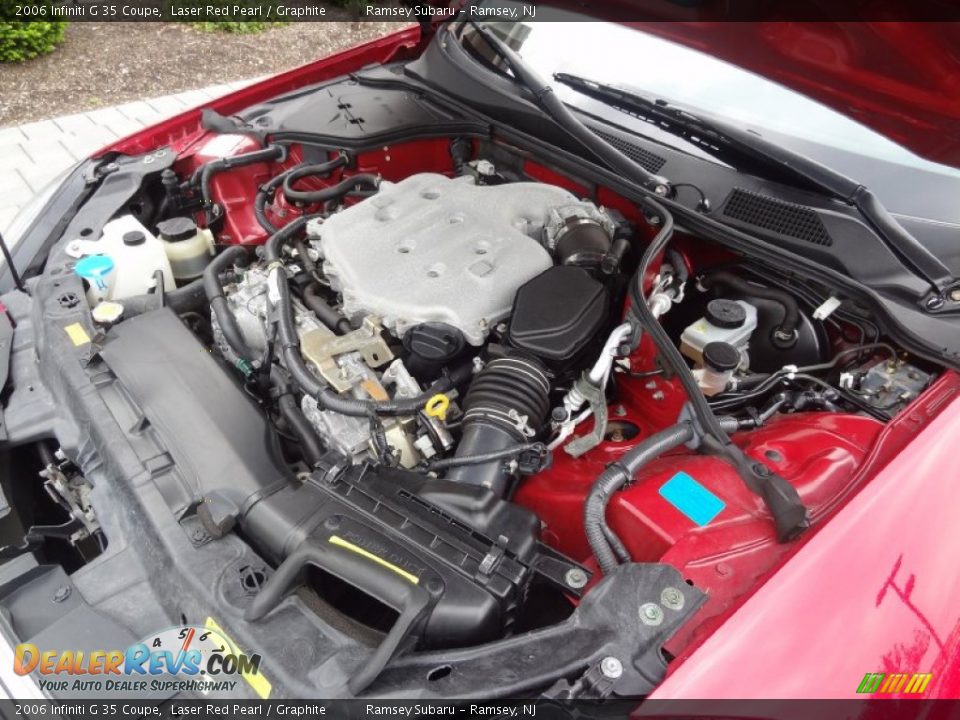 2006 Infiniti G 35 Coupe Laser Red Pearl / Graphite Photo #28