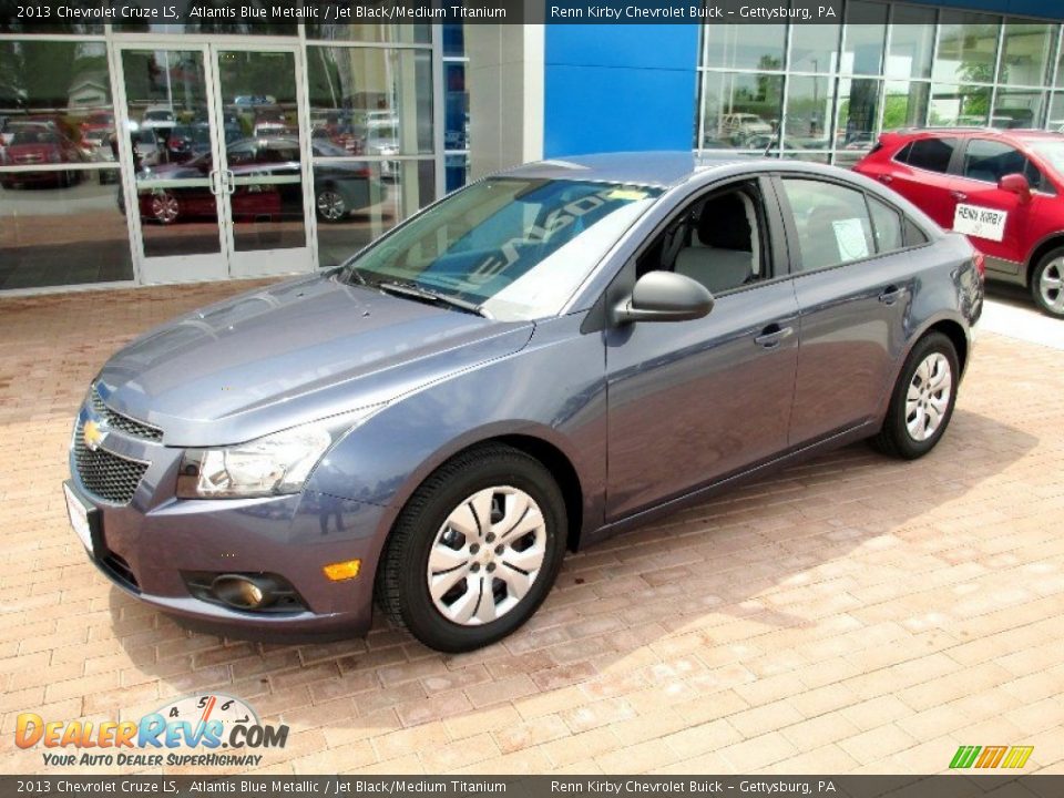 2013 Chevrolet Cruze LS Atlantis Blue Metallic / Jet Black/Medium Titanium Photo #10