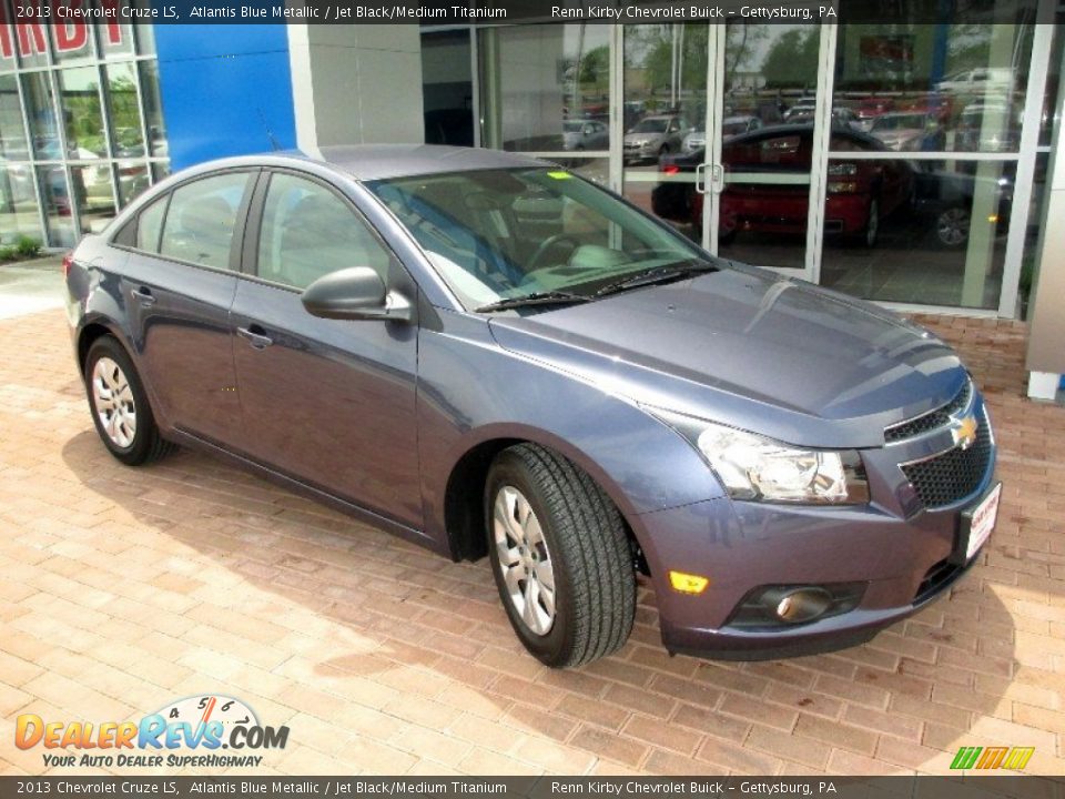 2013 Chevrolet Cruze LS Atlantis Blue Metallic / Jet Black/Medium Titanium Photo #12