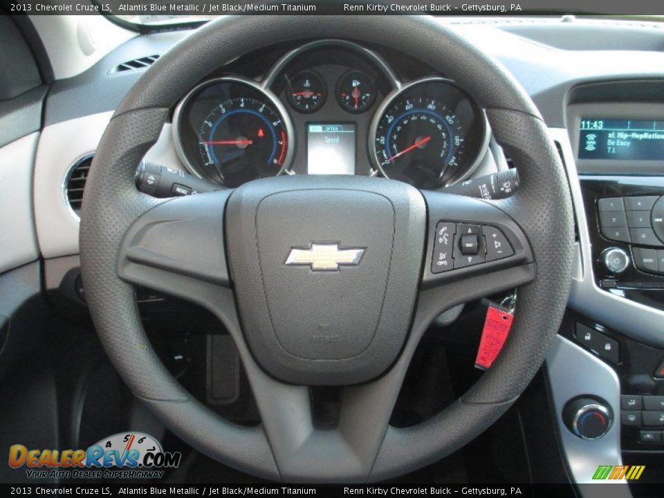 2013 Chevrolet Cruze LS Atlantis Blue Metallic / Jet Black/Medium Titanium Photo #22